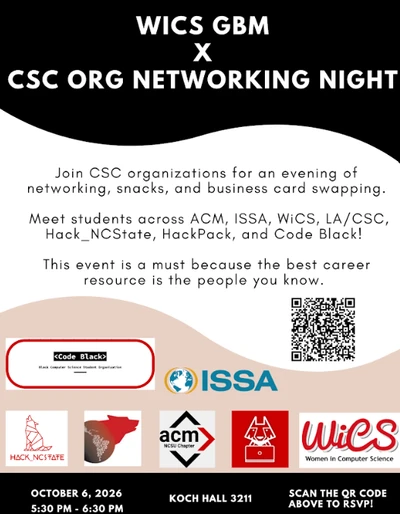 WiCS GBM x CSC Org Networking Night