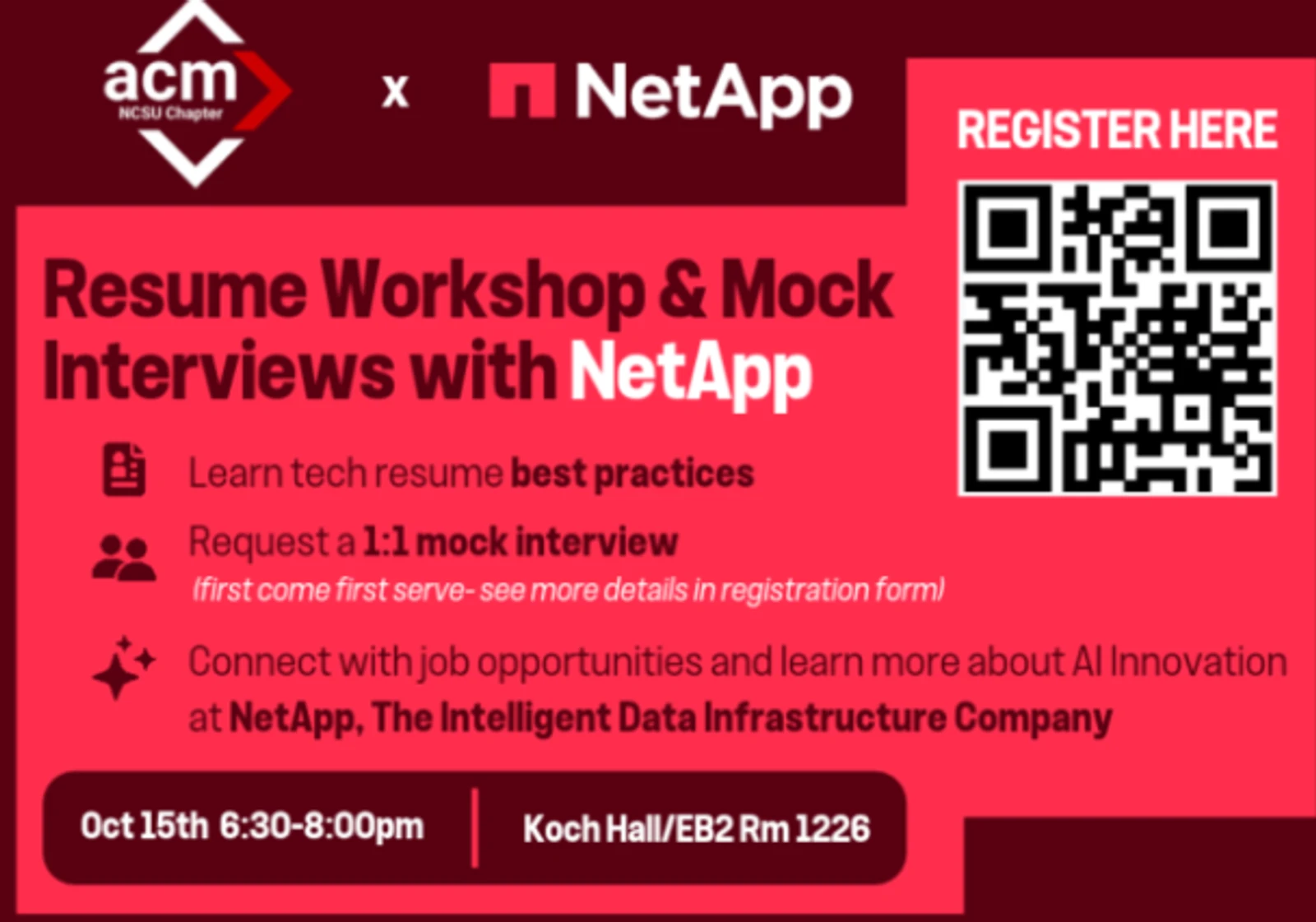 Resume Workshop & Mock Interviews with NetApp