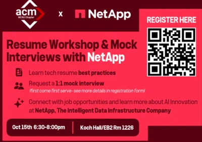Resume Workshop & Mock Interviews with NetApp